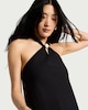 image 2 of F&F Keyhole Accent Halter Neck Midi Dress in Black