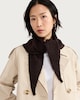 image 1 of F&F Knitted Tie Detail Scarf in Brown
