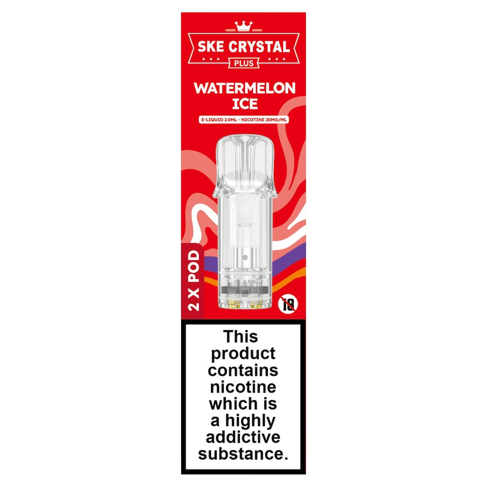 SKE Crystal Plus Watermelon Ice 2x PODs 20mg/2ml