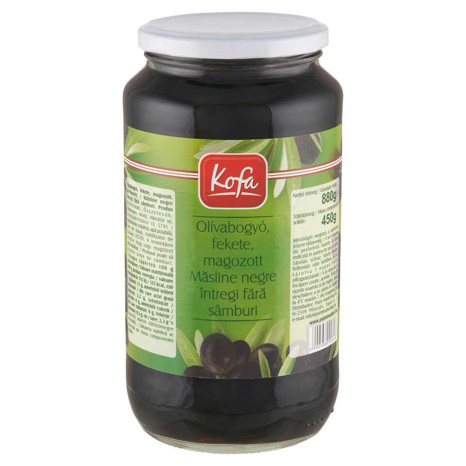 Kofa magozott fekete olívabogyó 880 g 