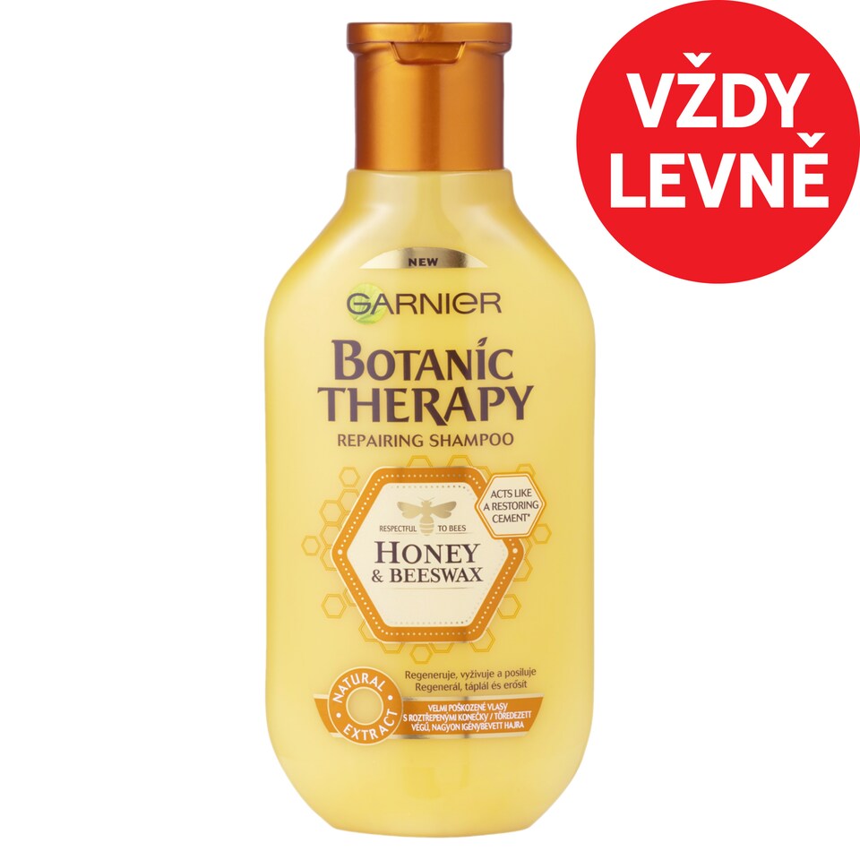 Garnier Botanic Therapy Honey Treasures Regenerační šampon pro poškozené vlasy, 400 ml