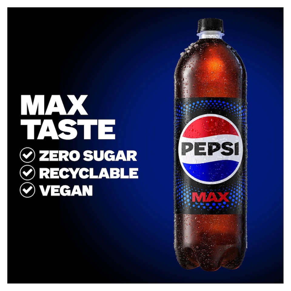 image 1 of Pepsi Max No Sugar Cola Bottle 2L