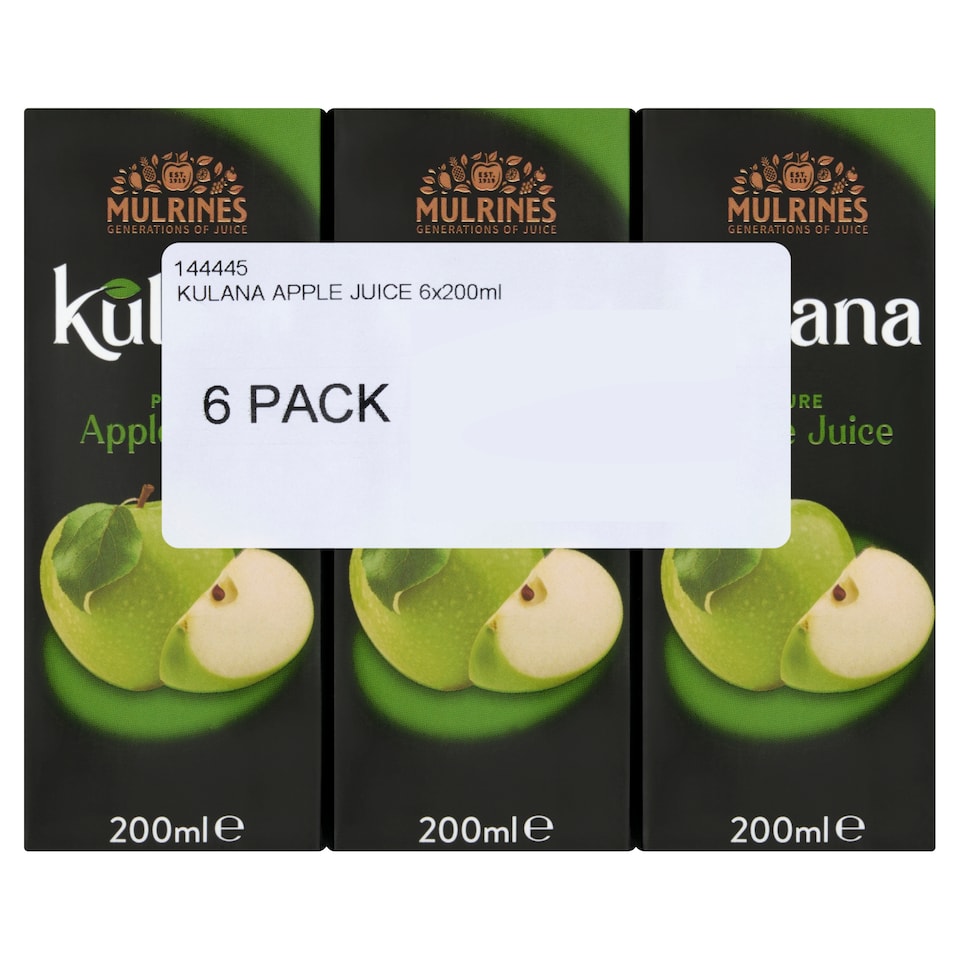 Kulana Ready To Drink Apple Juice 6 X 200 Ml
