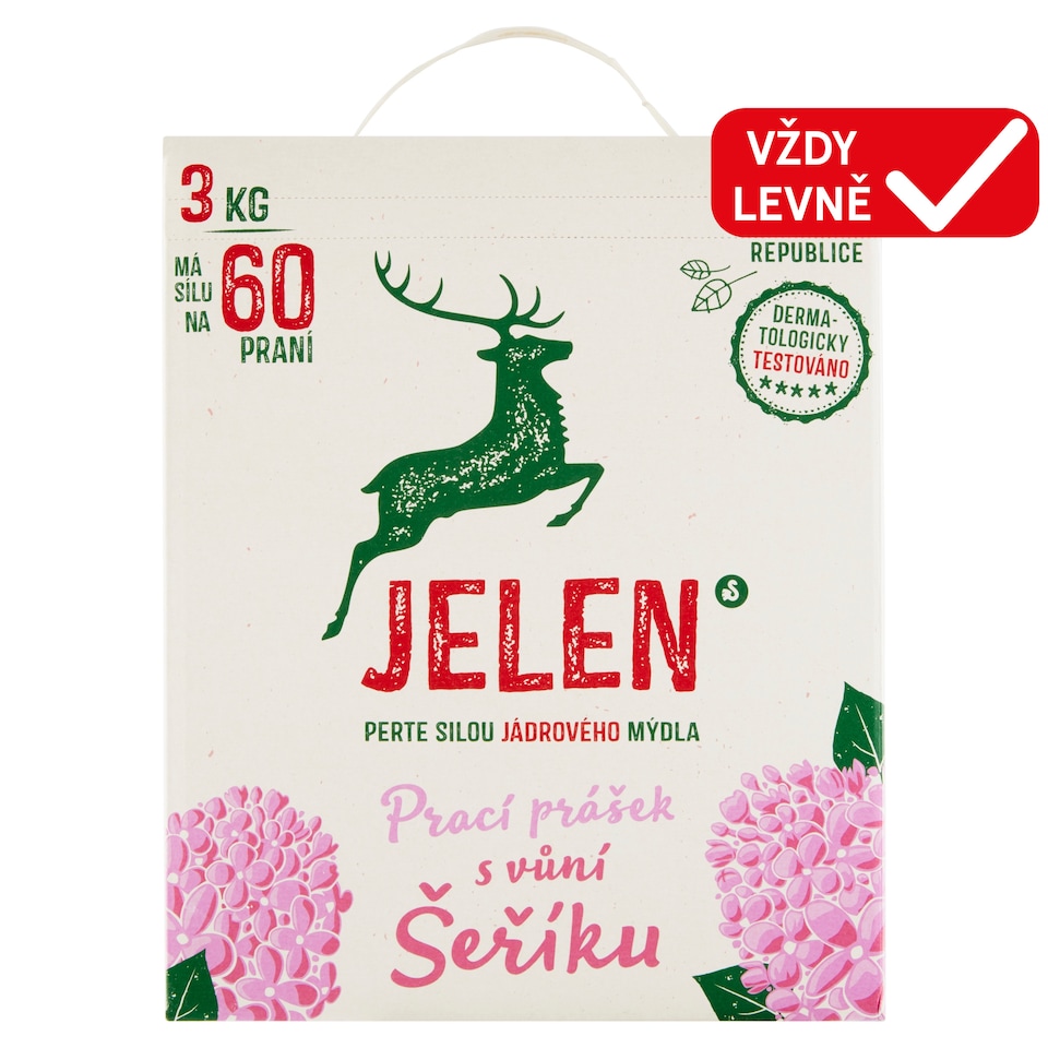 Jelen Washing Powder with Lilac Scent 60 Washes 3kg