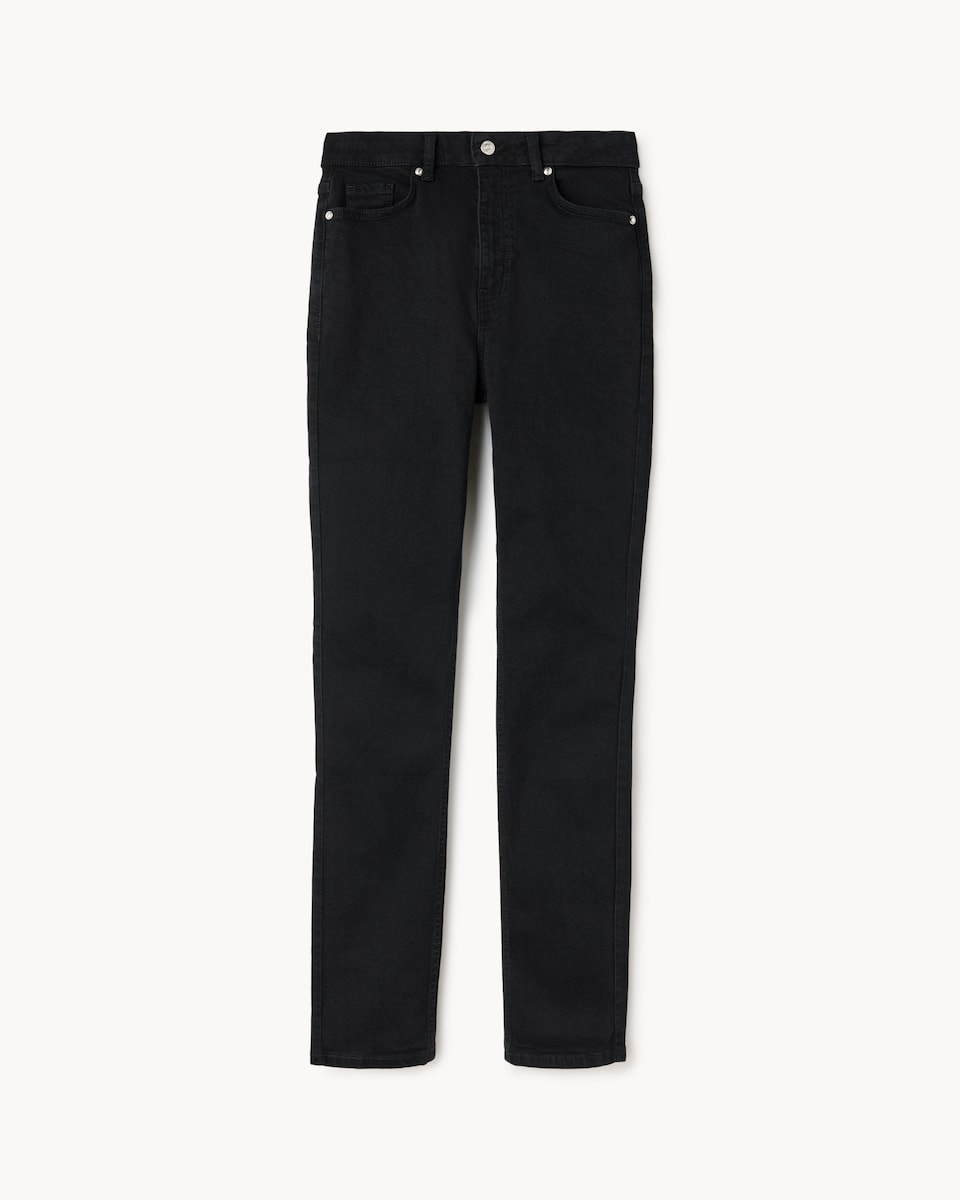 image 1 of F&F High Rise Cigarette Jeans in Black