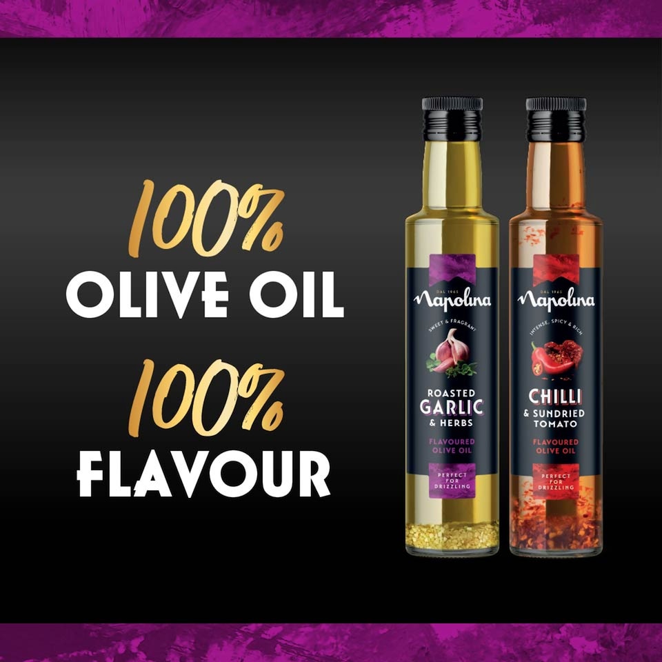 image 1 of Napolina Roasted Garlic and Herbs Flavoured Olive Oil 250ml