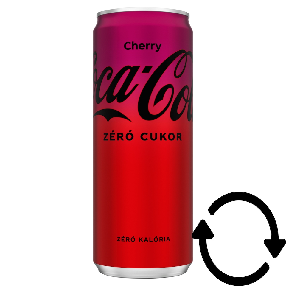 Coca-Cola Zero Cherry Cola-Flavored, Energy-Free, Carbonated Soft Drink with Sweeteners 300 ml