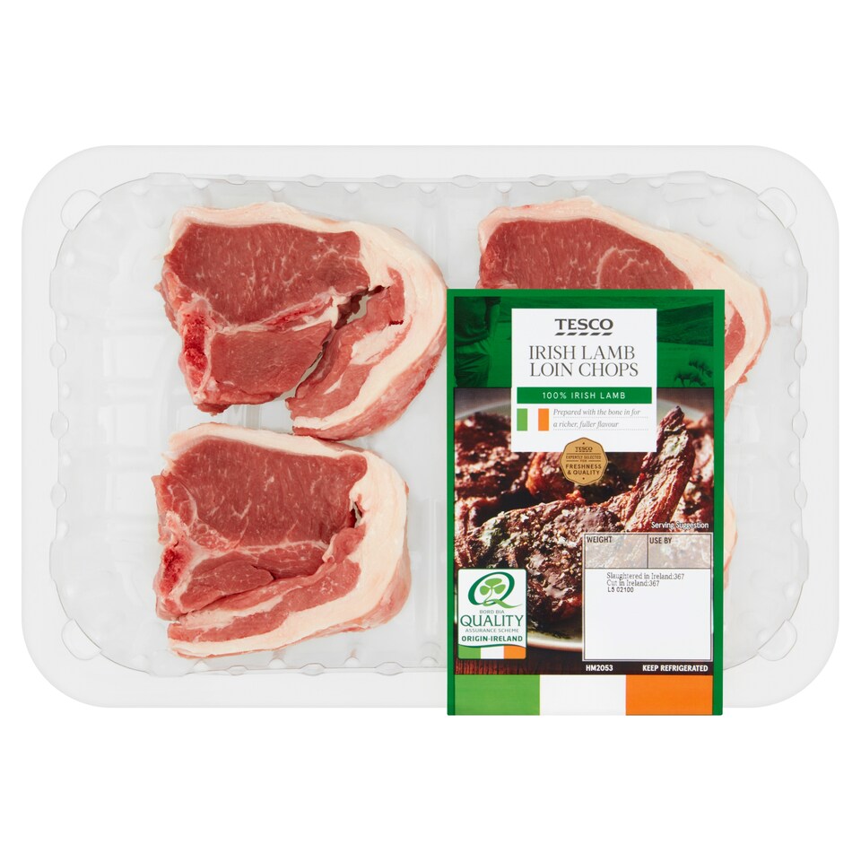 Tesco Irish Lamb Loin Chops 425G