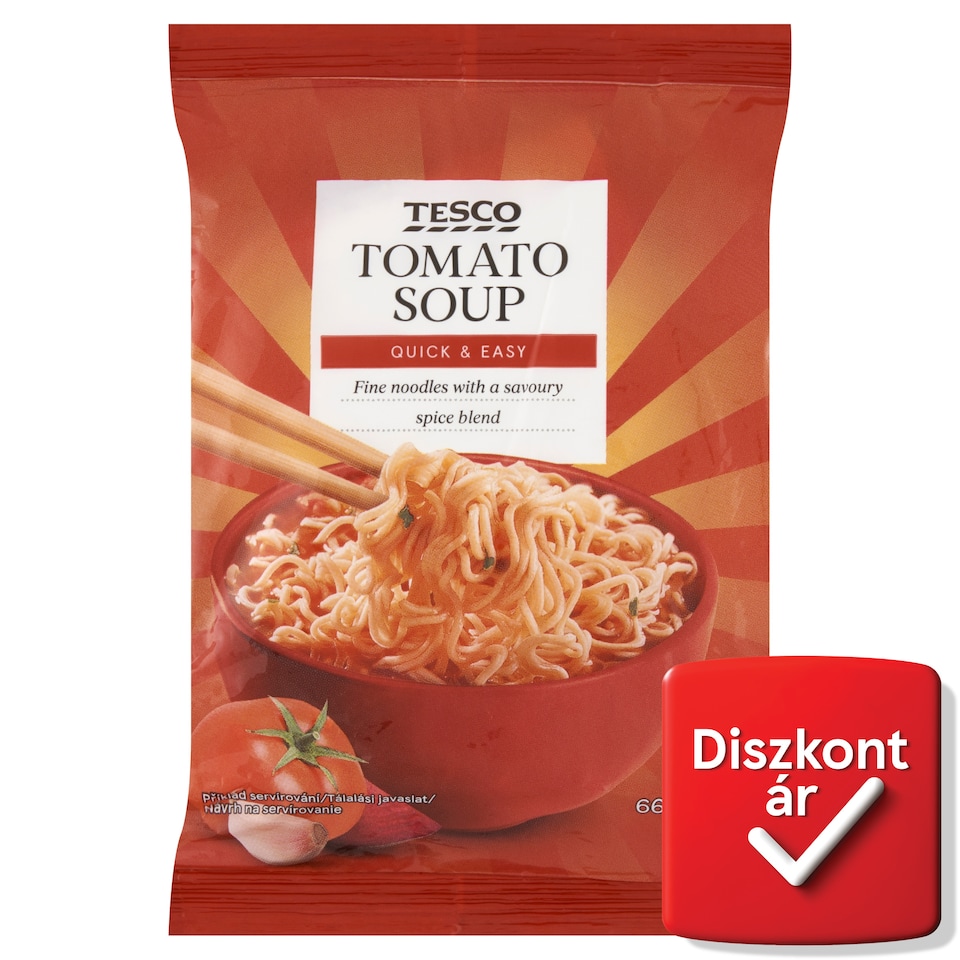 Tesco instant tésztaleves paradicsommal 66 g