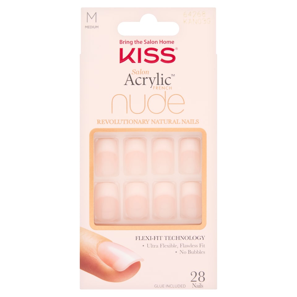 KISS Salon Acrylic French Nude False Nails