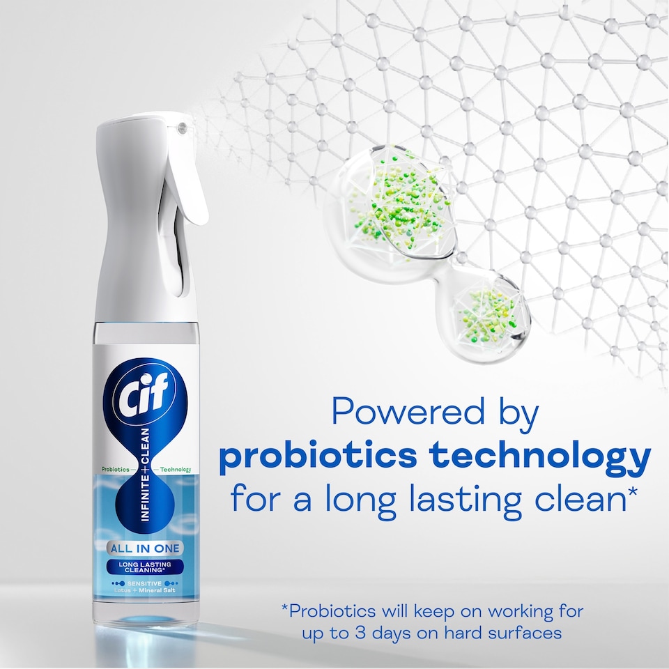 image 1 of Cif Infinite Clean All in One: Sensitive Lotus and Mineral Salts Reload 280ml
