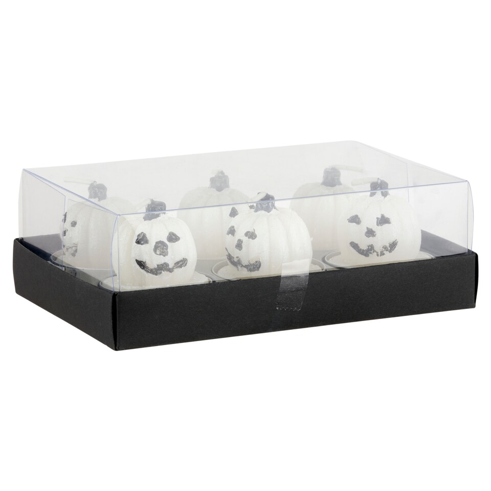 Halloween Pumpkin Candle Decoration 6 pcs