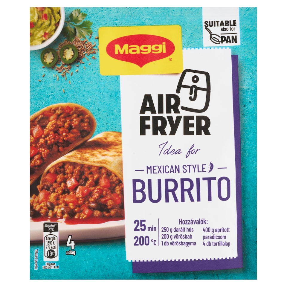Maggi mexikói stílusú burrito alap jalapeno paprikával 30 g  1. kép
