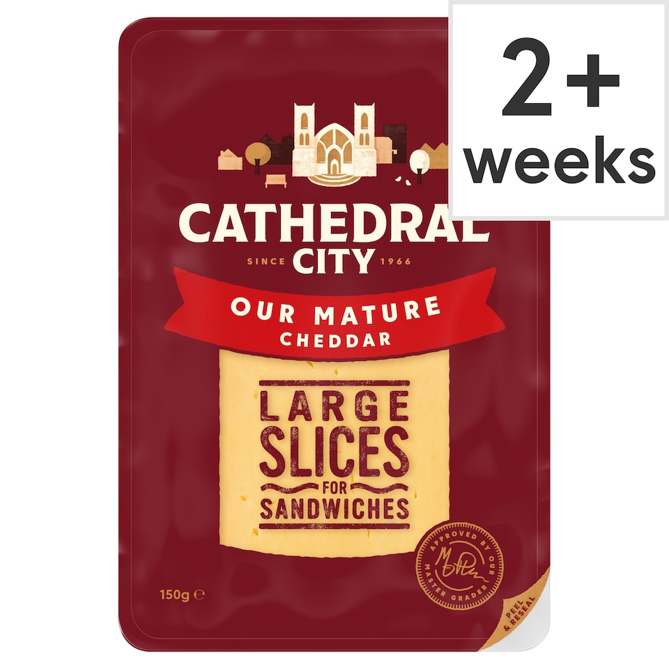Cathedral City 6 Slices Mature Cheddar Cheese 150 G