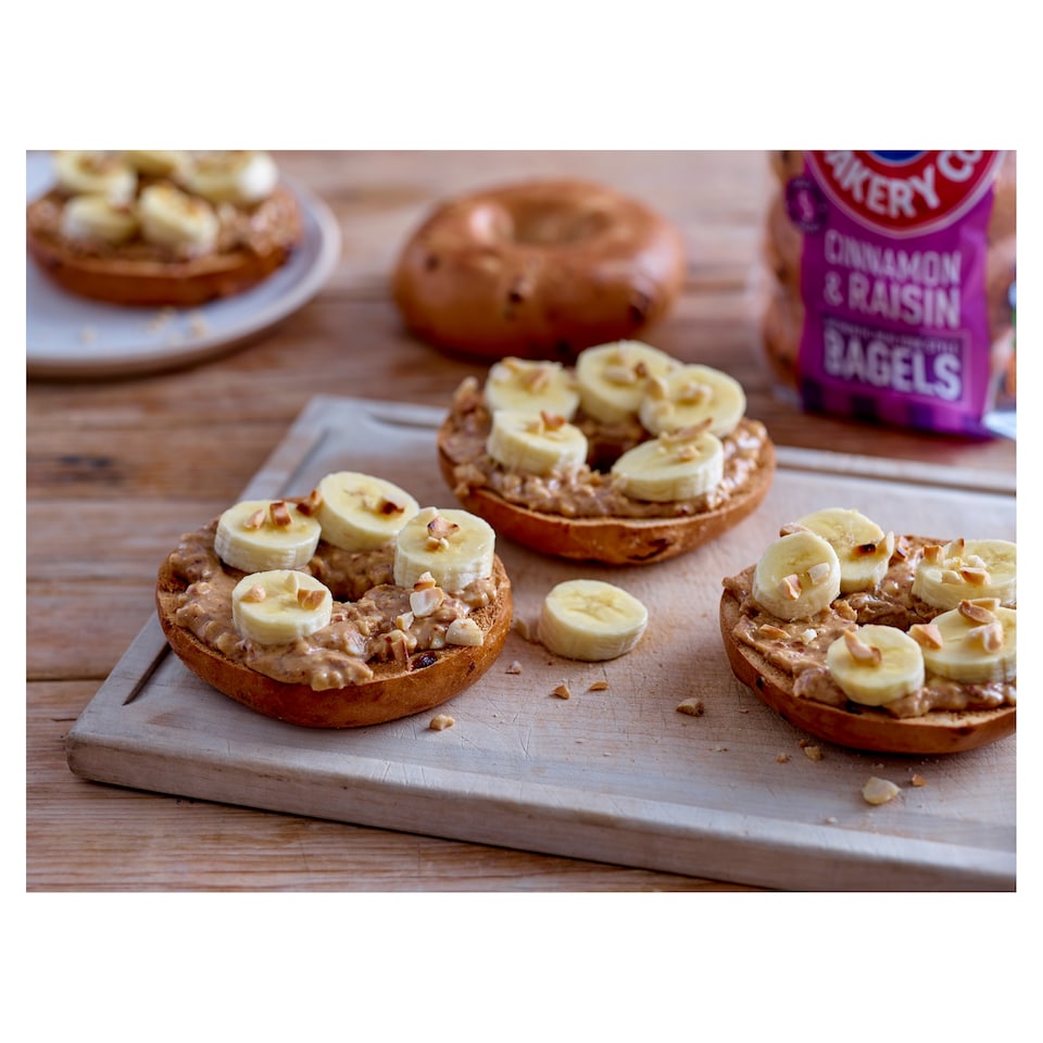 image 1 of New York Bakery Co Cinnamon & Raisin Bagels 5 Pack