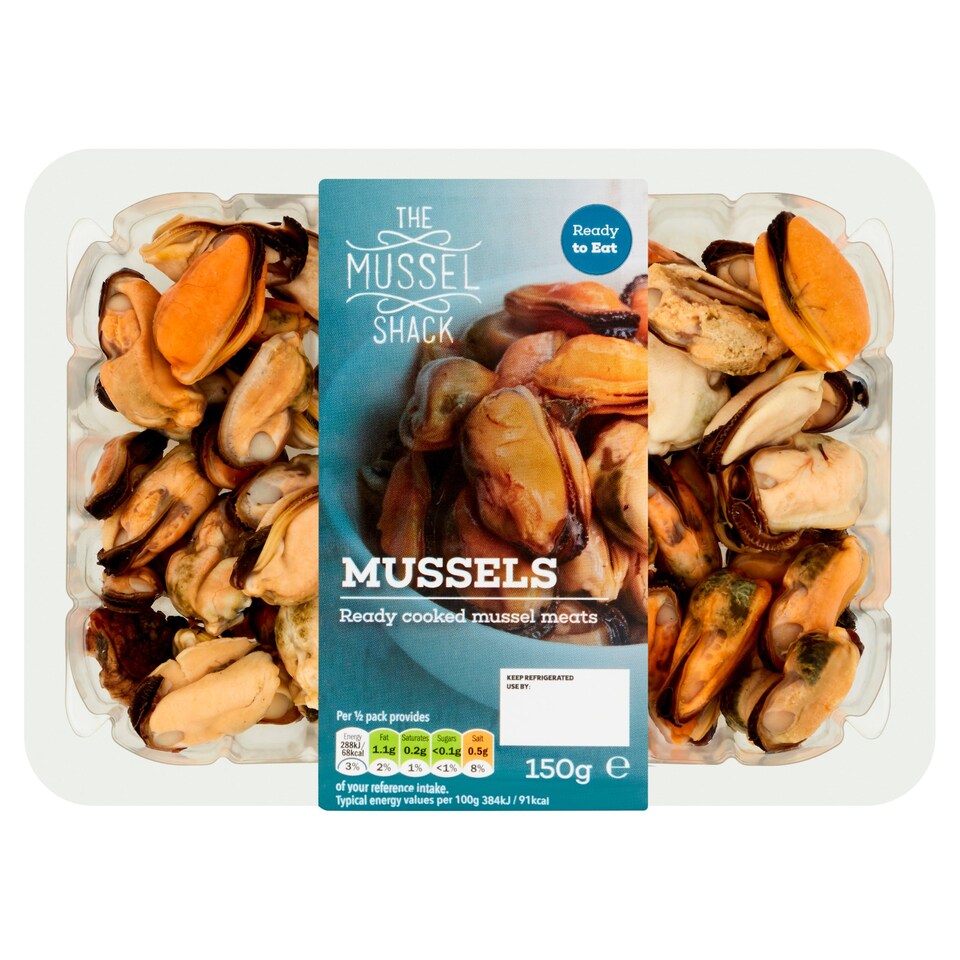 The Mussel Shack Cooked Mussel Meats 150G Tesco Groceries