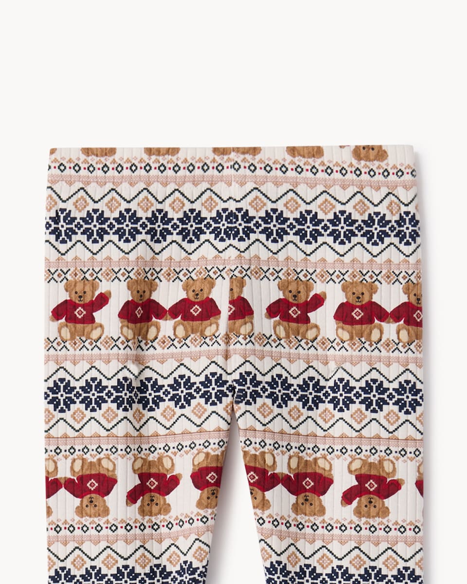 image 1 of Christmas  Baby Cotton Rich Bear Fair Isle Matching Family Pyjama Set in Multi