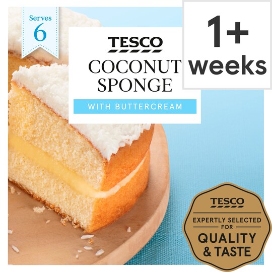 Tesco Coconut Sponge Cake Each Tesco Groceries