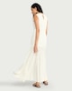 image 3 of F&F Knitted Drop Hem Maxi Dress in Cream