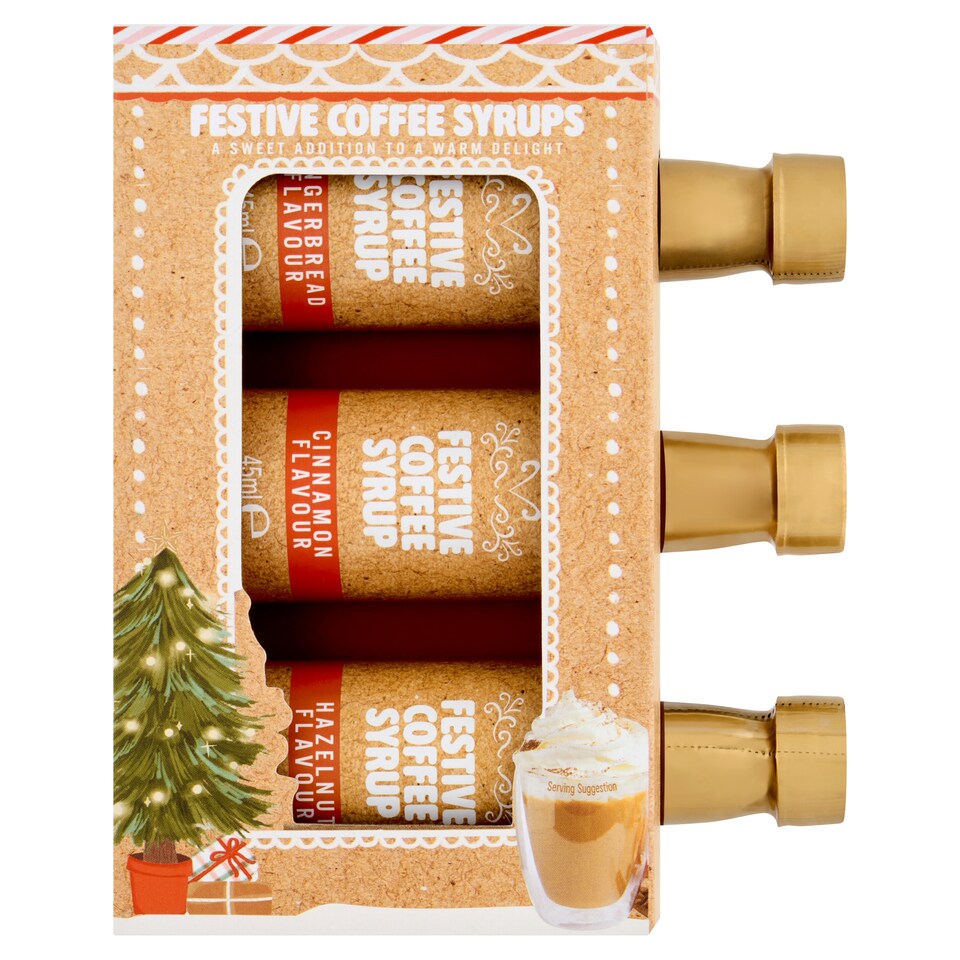 thoughtfully gourmet foods Festive Coffee Syrups GINGERBREAD, CINNAMON, HAZELNUT FLAVOUR-135 ML