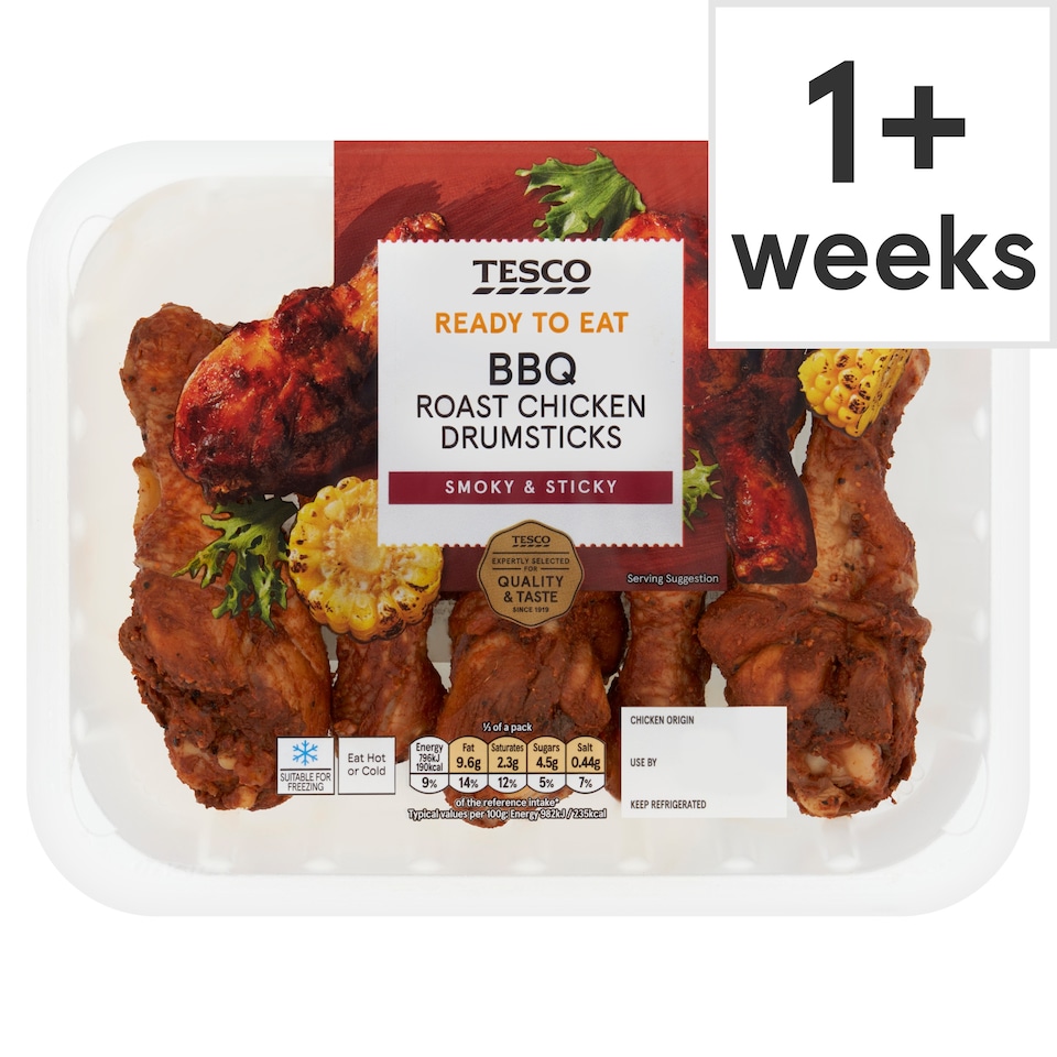 Tesco BBQ Roast Chicken Drumsticks 430g