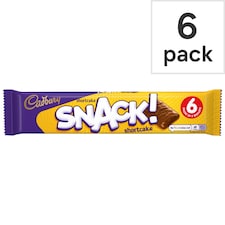 Cadbury Snack Shortcake Chocolate Biscuits 6 Pack Multipack 120g