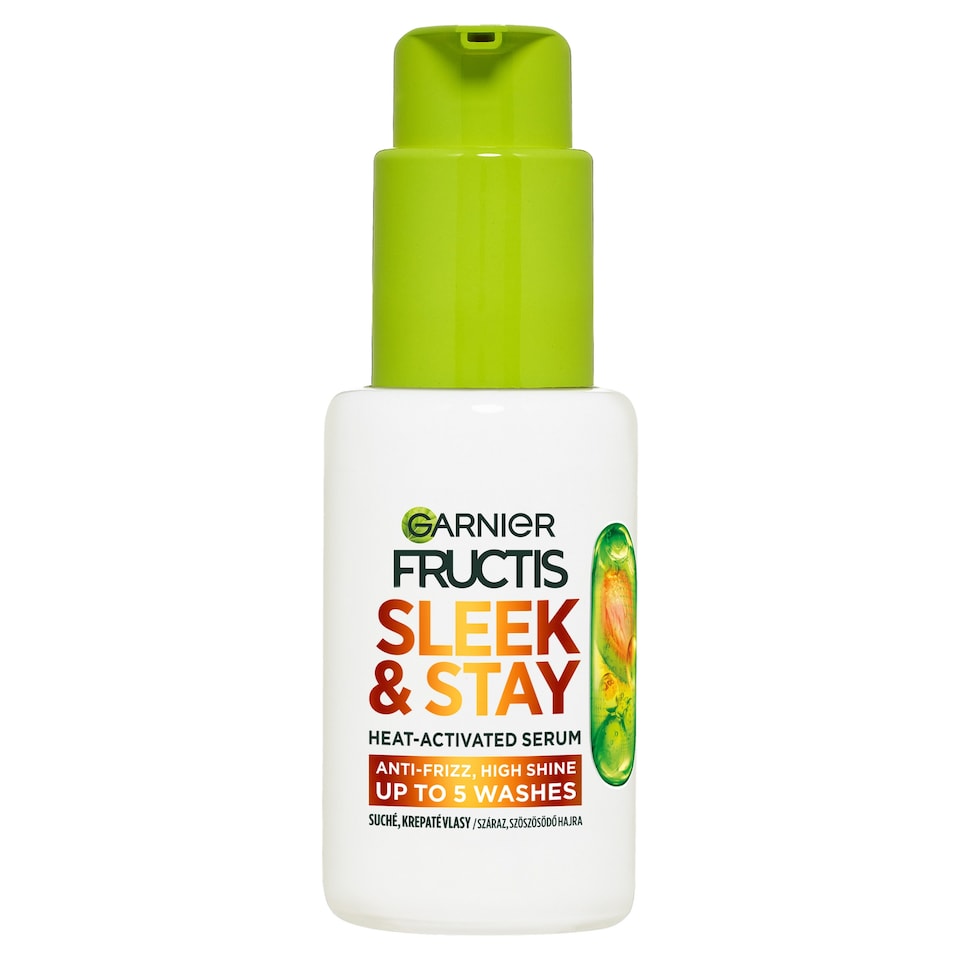 Garnier Fructis Sleek & Stay teplem aktivované sérum na suché a krepaté vlasy, 50 ml