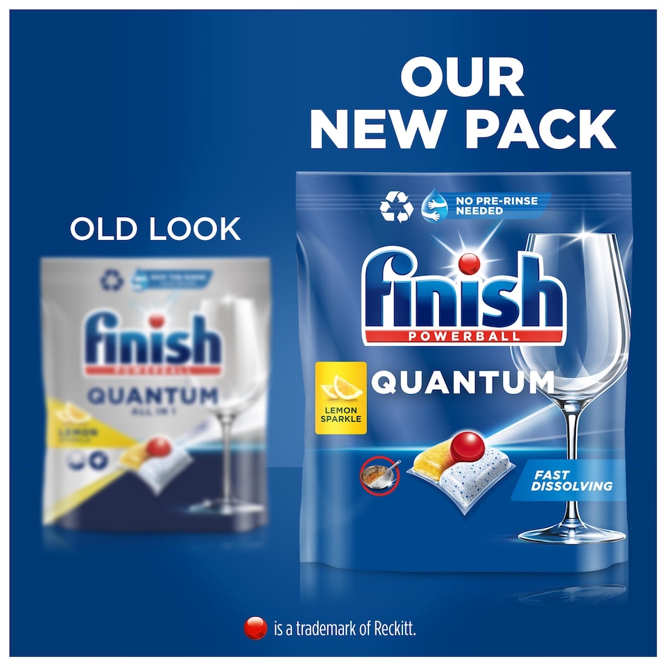 image 1 of Finish Quantum All In One 100 Dishwasher Tablets Lemon 1040g