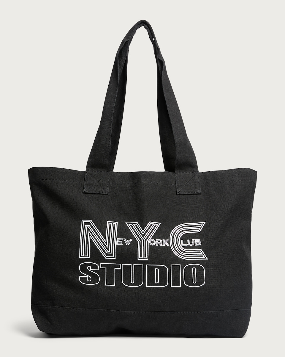 image 1 of F&F NYC Studio Tote Bag in Black
