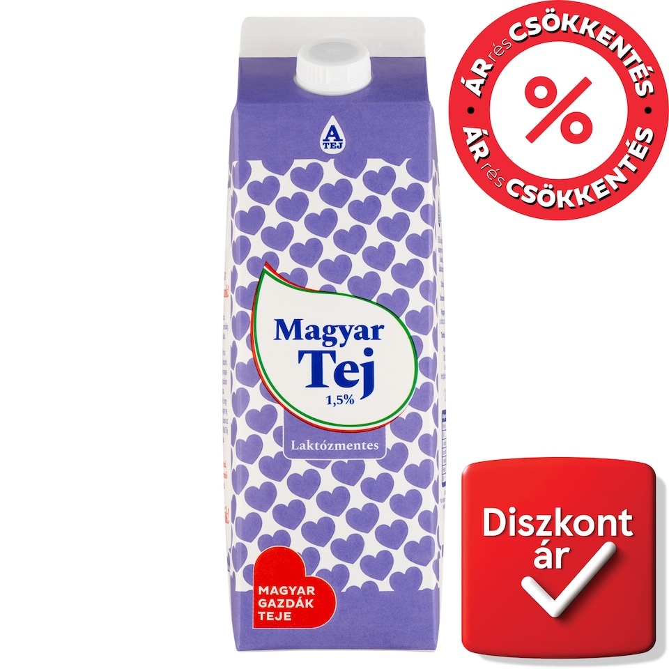 Magyar Tej ESL laktózmentes zsírszegény tej 1,5% 1 l  1. kép