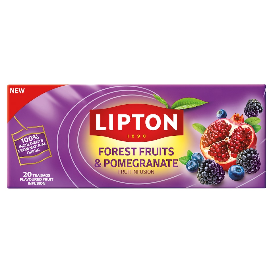 Lipton Fruit Infusion Forest Fruits & Pomegranate ízesített gyümölcstea 20 teafilter 36 g