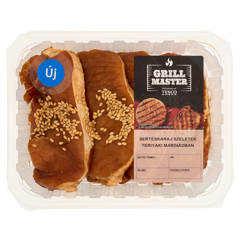 Grill Master sertéskaraj szeletek teriyaki marinádban 500 g