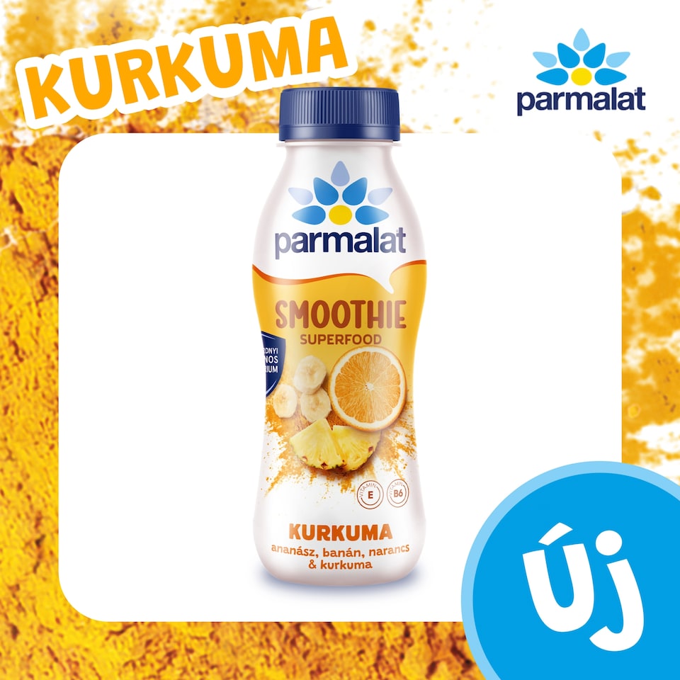 Parmalat Smoothie Pineapple, Banana, Orange Low-Fat Sour Milk Product with Curcuma 330 g