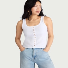 F&F Cotton Rich Textured Button Up Vest in White