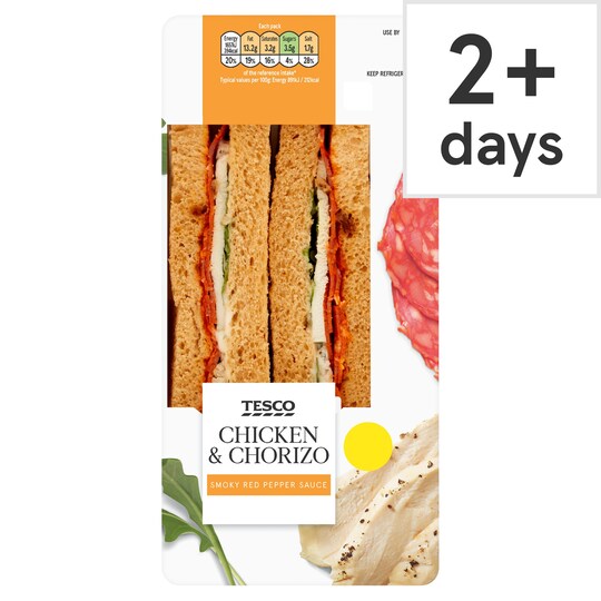 Tesco Chicken & Chorizo Sandwich Tesco Groceries