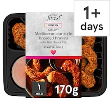 Tesco Finest Mediterranean Style Tempura Prawn With Honey Dip 170G