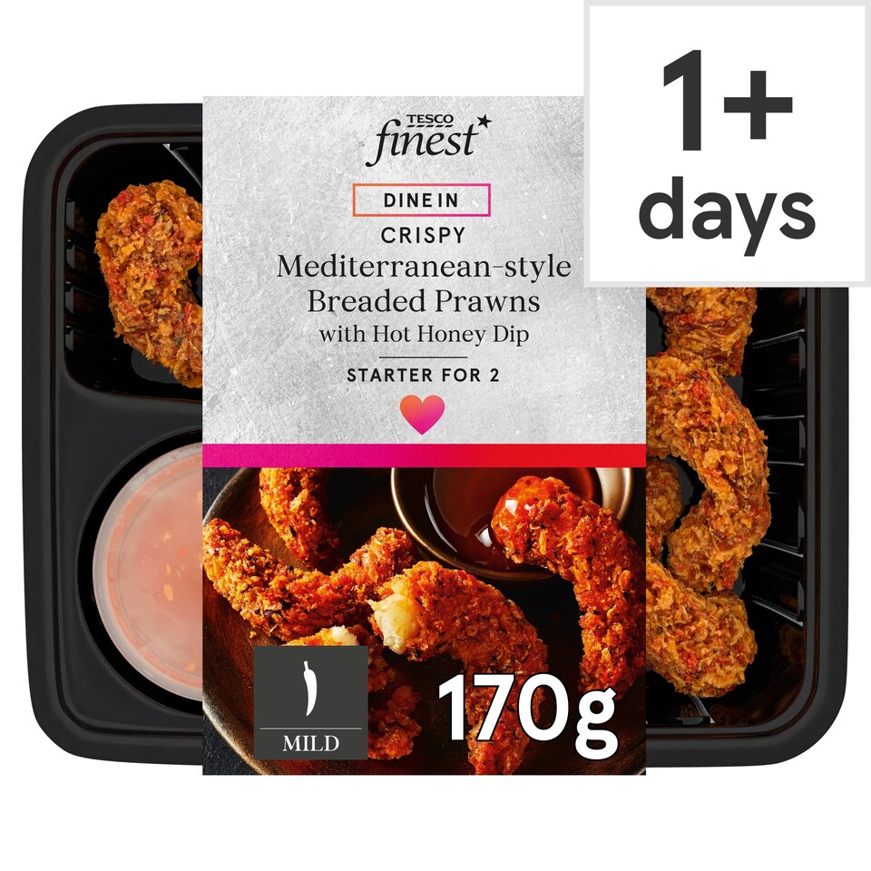 image 1 of Tesco Finest Mediterranean Style Tempura Prawn With Honey Dip 170G