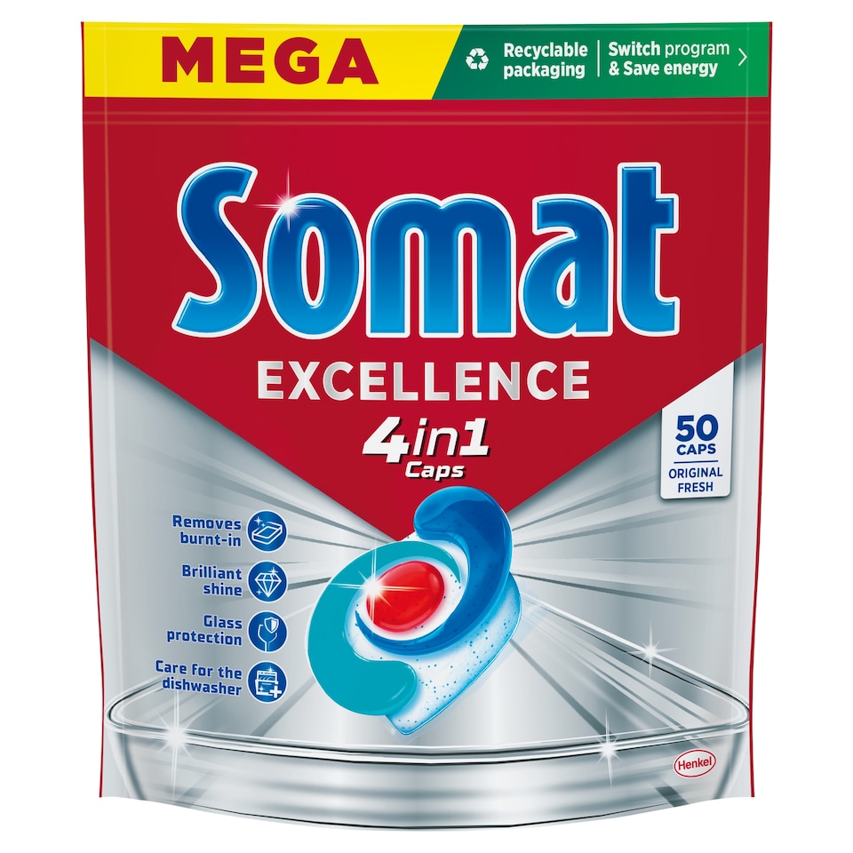 Somat Excellence Original Fresh 4in1 Dishwasher Capsule 50 pcs 950 g