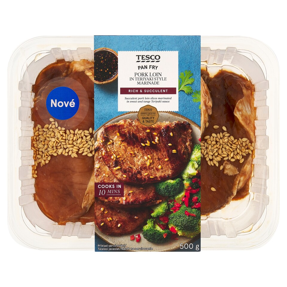 Tesco Bravčové karé v marináde na štýl teriyaki 500 g