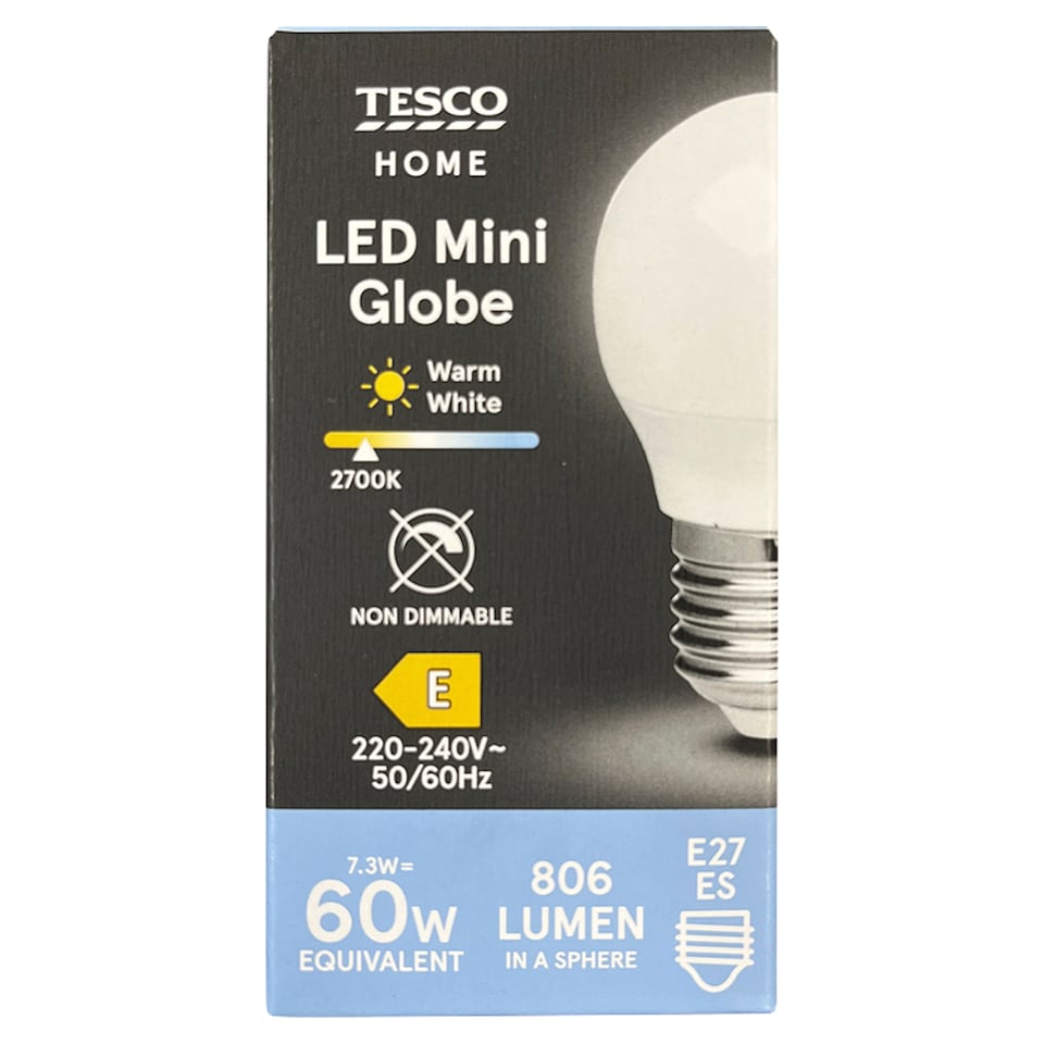 Obrázek 1 pro produkt Tesco Home LED žárovka 7,3W E27 teplé bílé světlo 1 ks