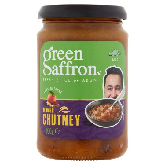 Green Saffron Mango Chutney 280G Tesco Groceries