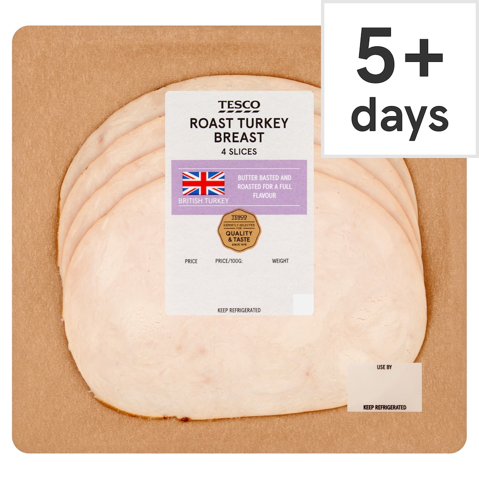 Tesco Deli Roast Turkey Breast 120G