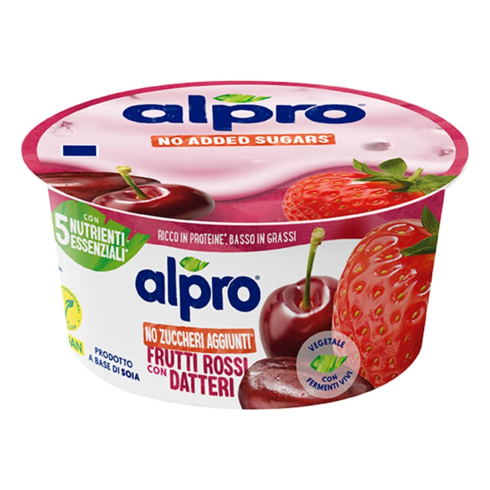 ALPRO Date-Cherry-Strawberry Soy Fermented Product with No Added Sugar 135g