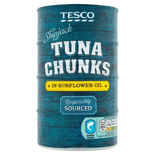 Tesco Tuna Chunks Sunflower Oil 4 X 160G Tesco Groceries