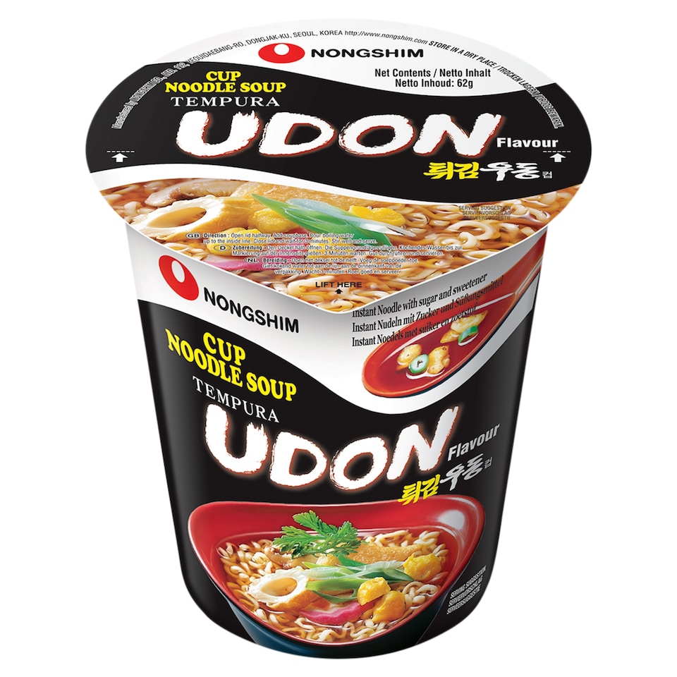 Nongshim Udon Cup Tempura instantní nudle 62g