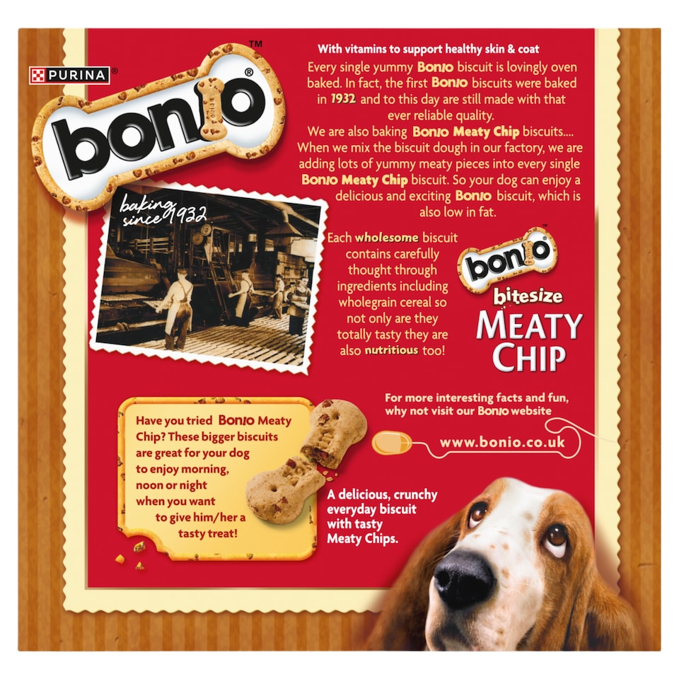 image 1 of Bonio Meaty Chip Biscuits Bitesize 400G