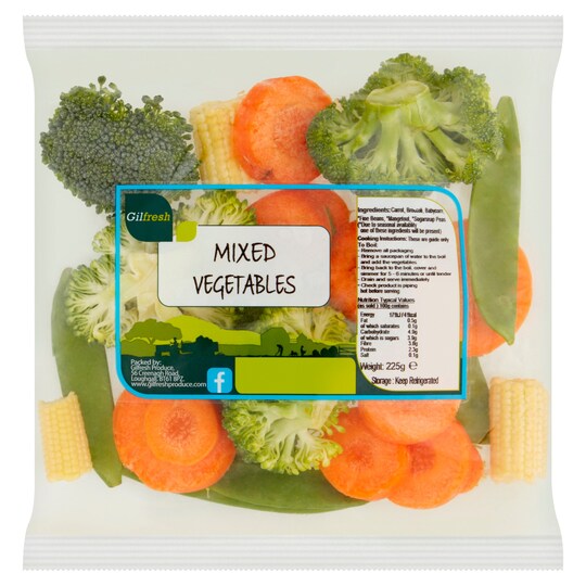 Gilfresh Mixed Vegetables 225G Tesco Groceries
