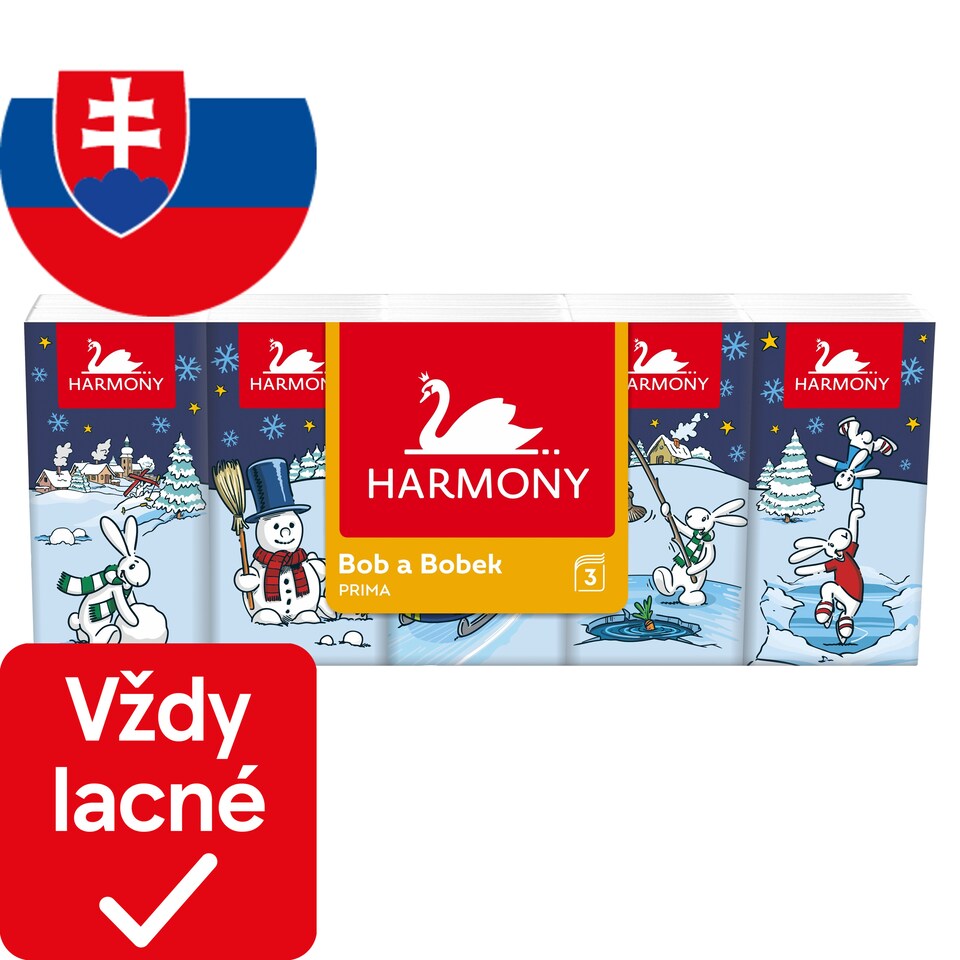 image 1 of Harmony Bob a Bobek Soft Prima Handkerchiefs 3 Ply 10 x 10 pcs