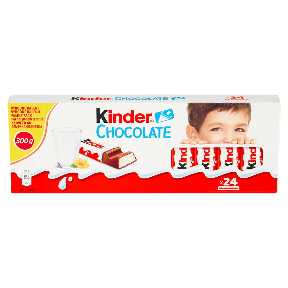 obrázok 1 z Kinder Chocolate tyčinky z mliečnej čokolády s mliečnou náplňou 24 ks 300 g