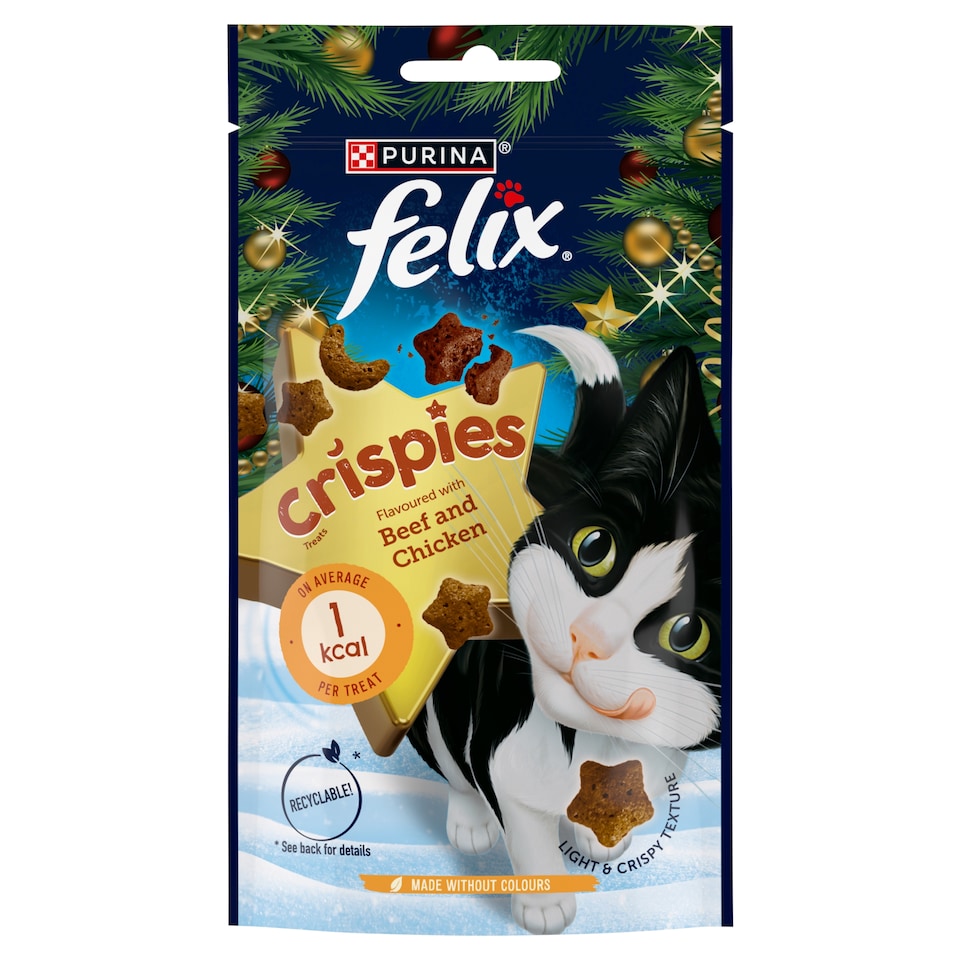 image 1 of Felix Crispies Cat Treats Beef and Chicken 45G